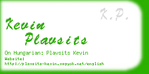 kevin plavsits business card